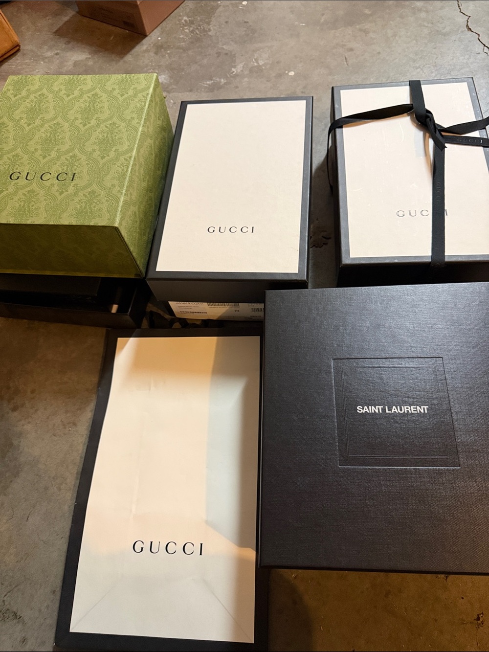 Gucci & Saint Laurent shoe Boxes